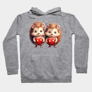 Valentine Hedgehog Couple Hoodie